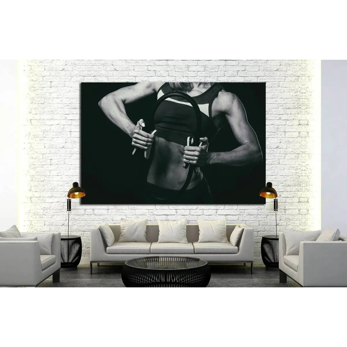 Female Fitness №1387 Ready To Hang Canvas Print 3