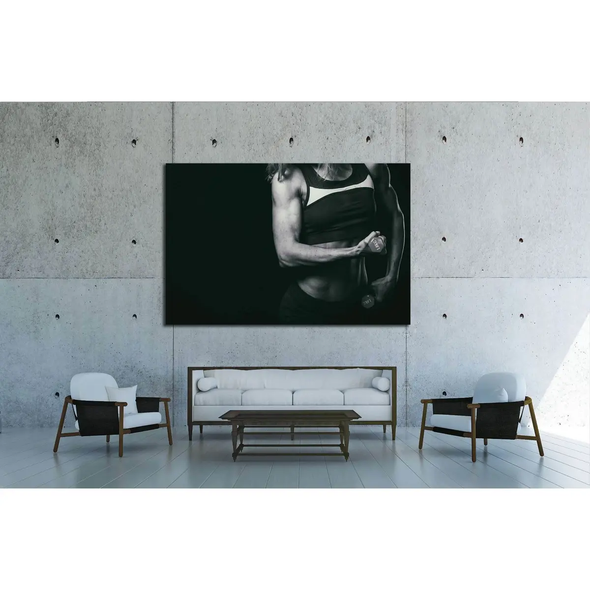 Female Fitness, Beautiful Female Body №2132 Ready To Hang Canvas Print 3