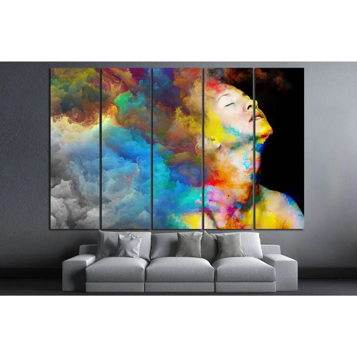 Elegant Female Portrait #1065 – Pre-Installed Canvas Wall Art - Image 3