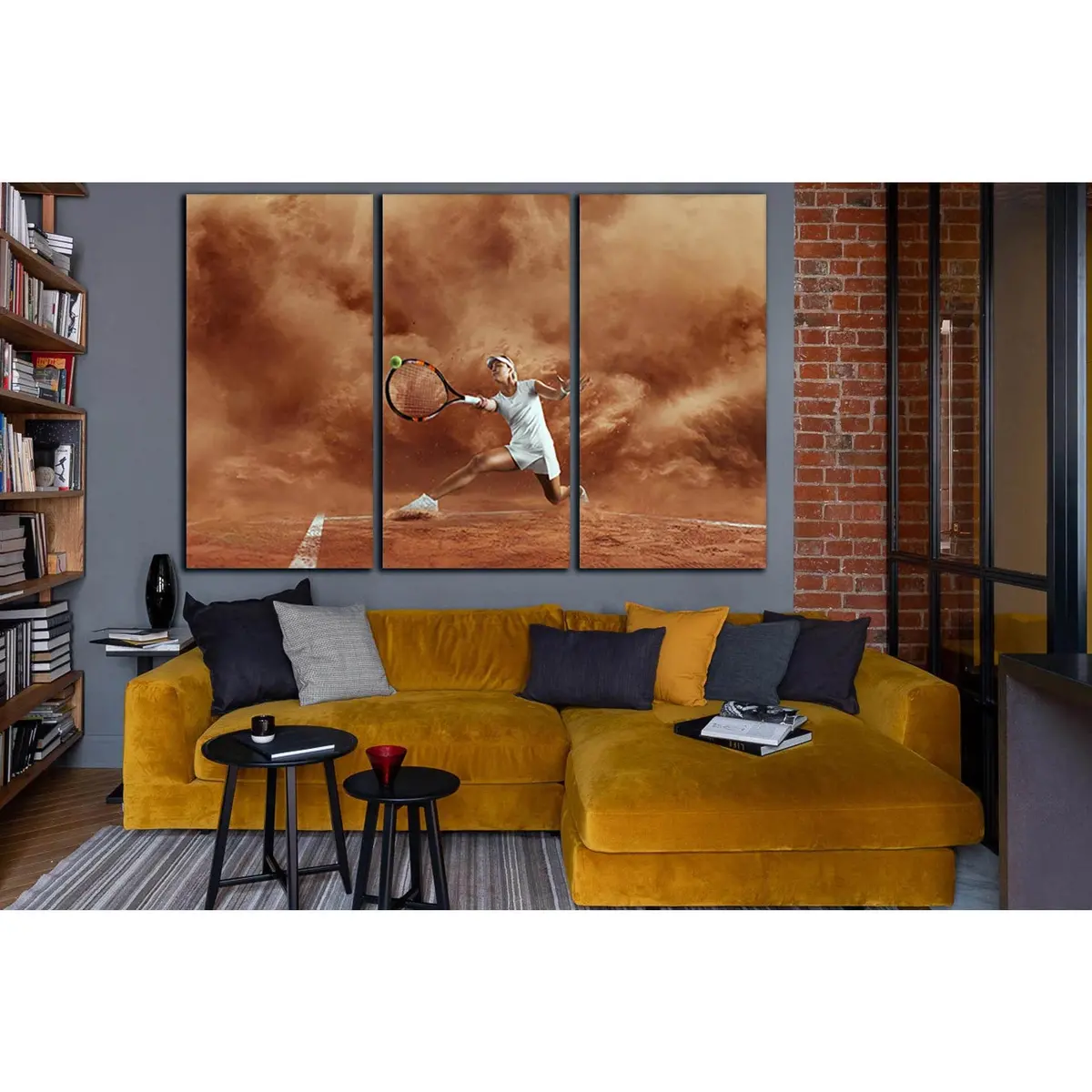 Female Tennis Player In Action №Sl957 Ready To Hang Canvas Print 5
