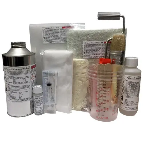 1Kg Fibreglass Repair Kit - Inc Material & Tools 1