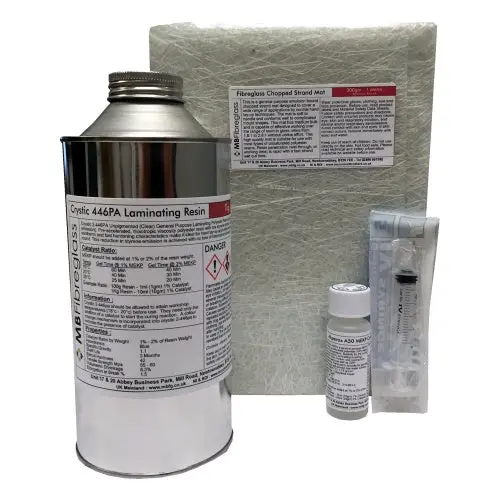 1Kg Fibreglass Repair Kit - Resin & Fibreglass Kit 1