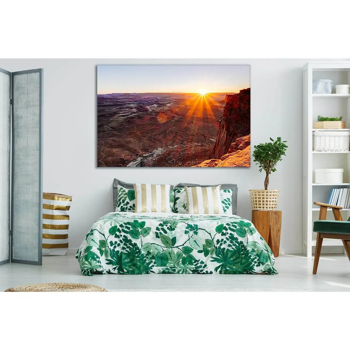 Fiery Sunset In The Desert №Sl274 Ready To Hang Canvas Print 1