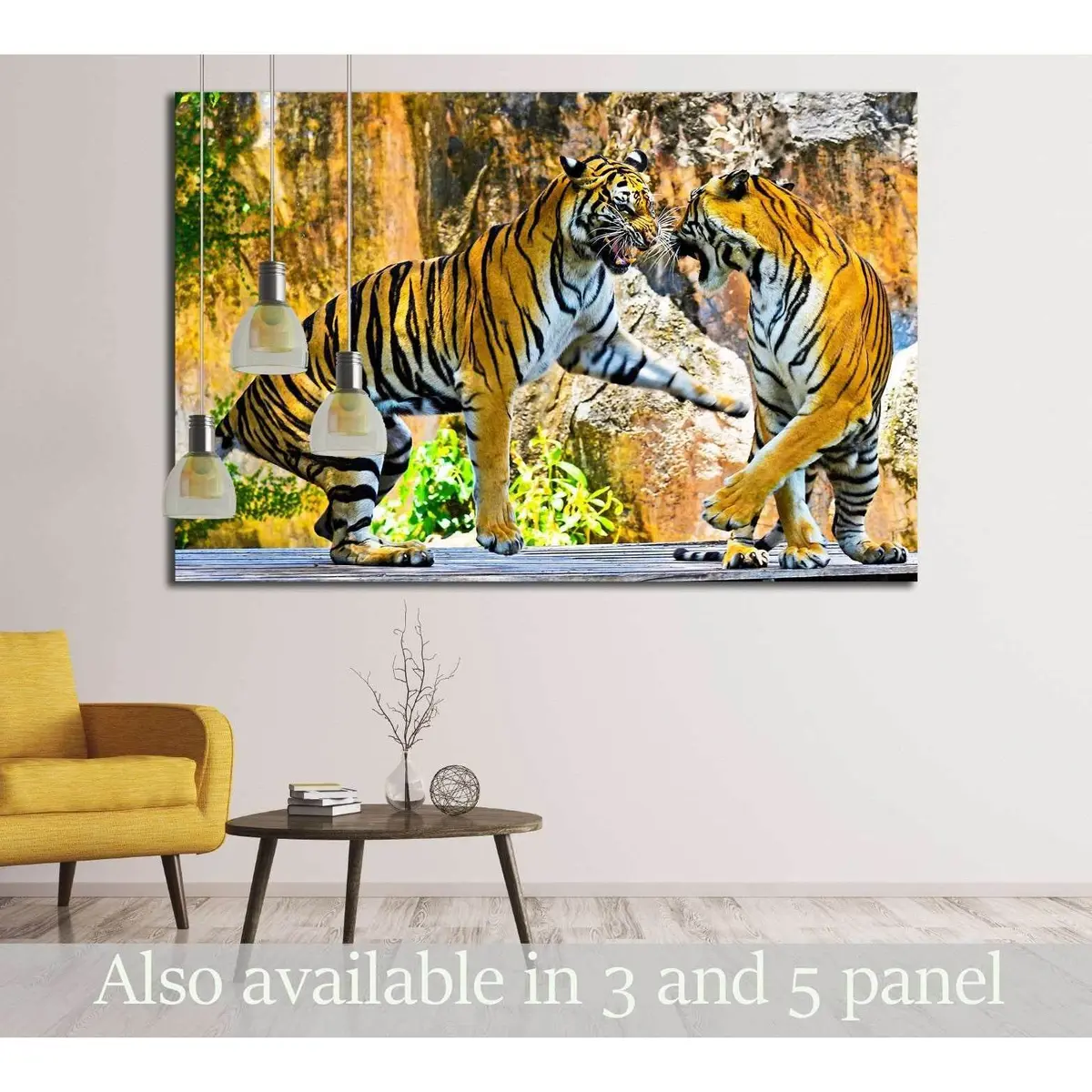 Fight Tigers №2806 Ready To Hang Canvas Print 1