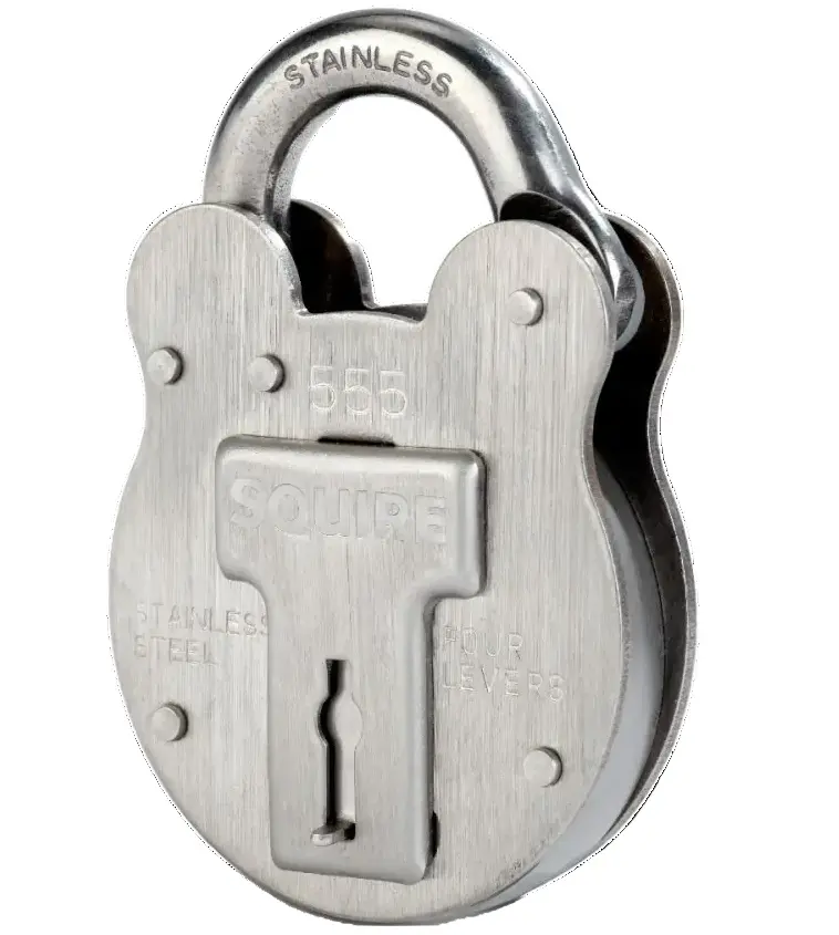 Squire Old English 555 Stainless Steel Marine Padlock 1