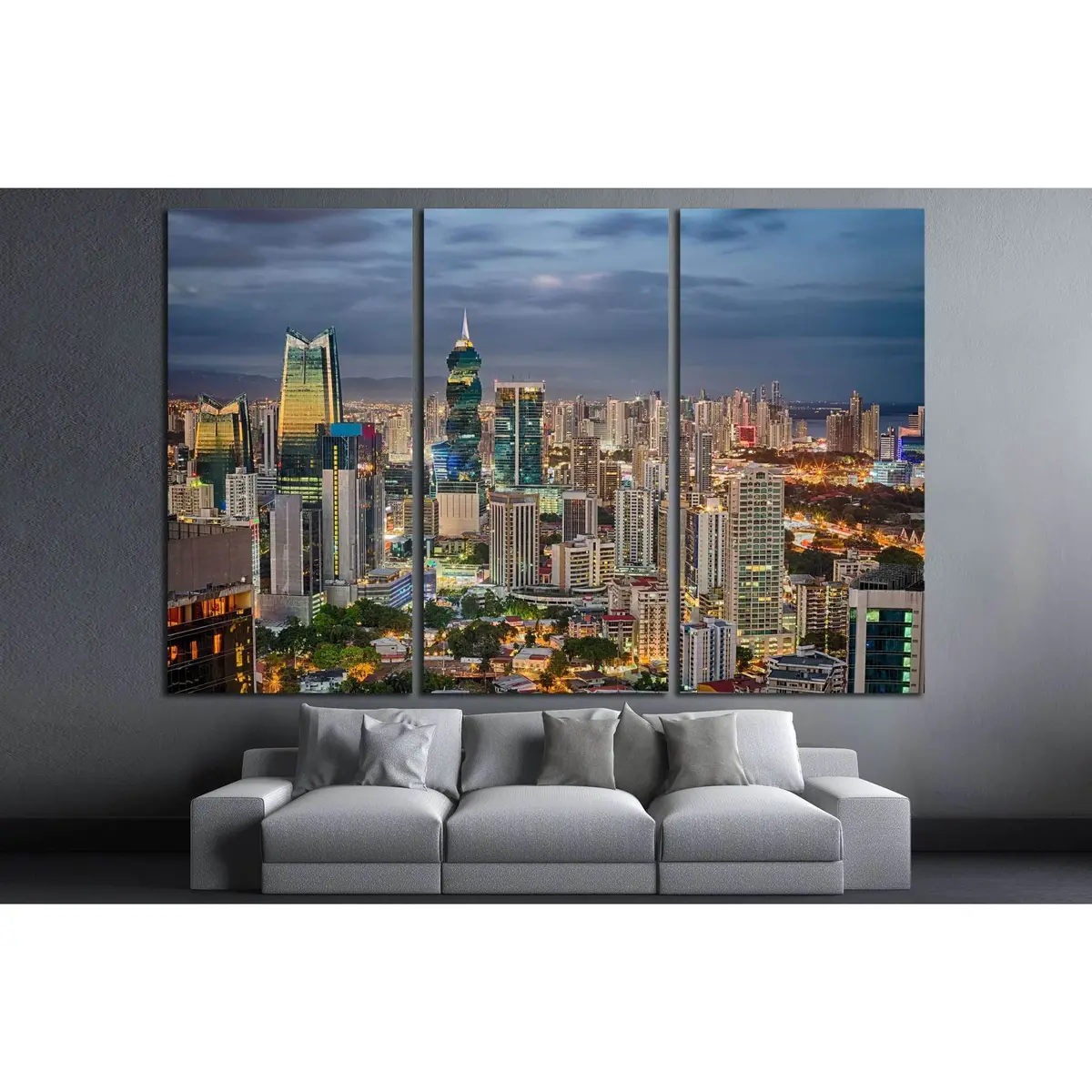Financial Center Of Panama City, Panama №2733 Ready To Hang Canvas Print 5