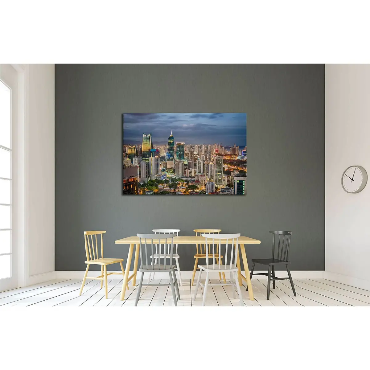 Financial Center Of Panama City, Panama №2733 Ready To Hang Canvas Print 3