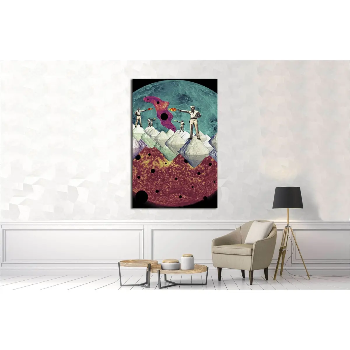 Fire Vs Fire (Eugenia Loli) №3398 Ready To Hang Canvas Print 3