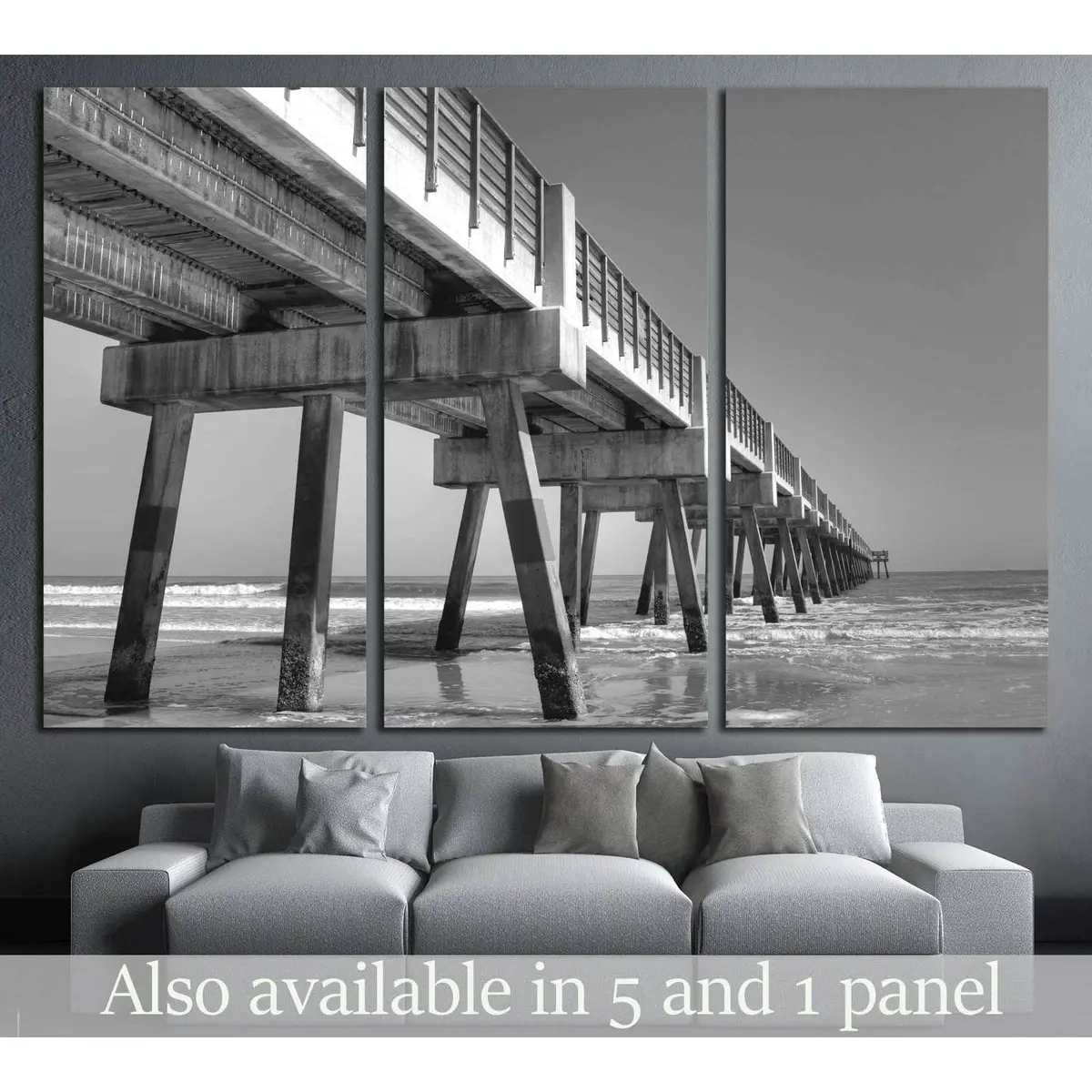 Fishing Pier In Jacksonville Beach, Florida №2498 Ready To Hang Canvas Print 5