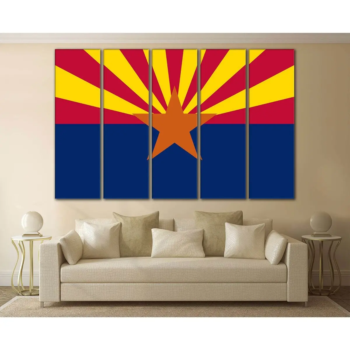 Arizona State Flag Canvas Art Print №833 – Premium Ready-to-Hang Wall Decor - Image 3