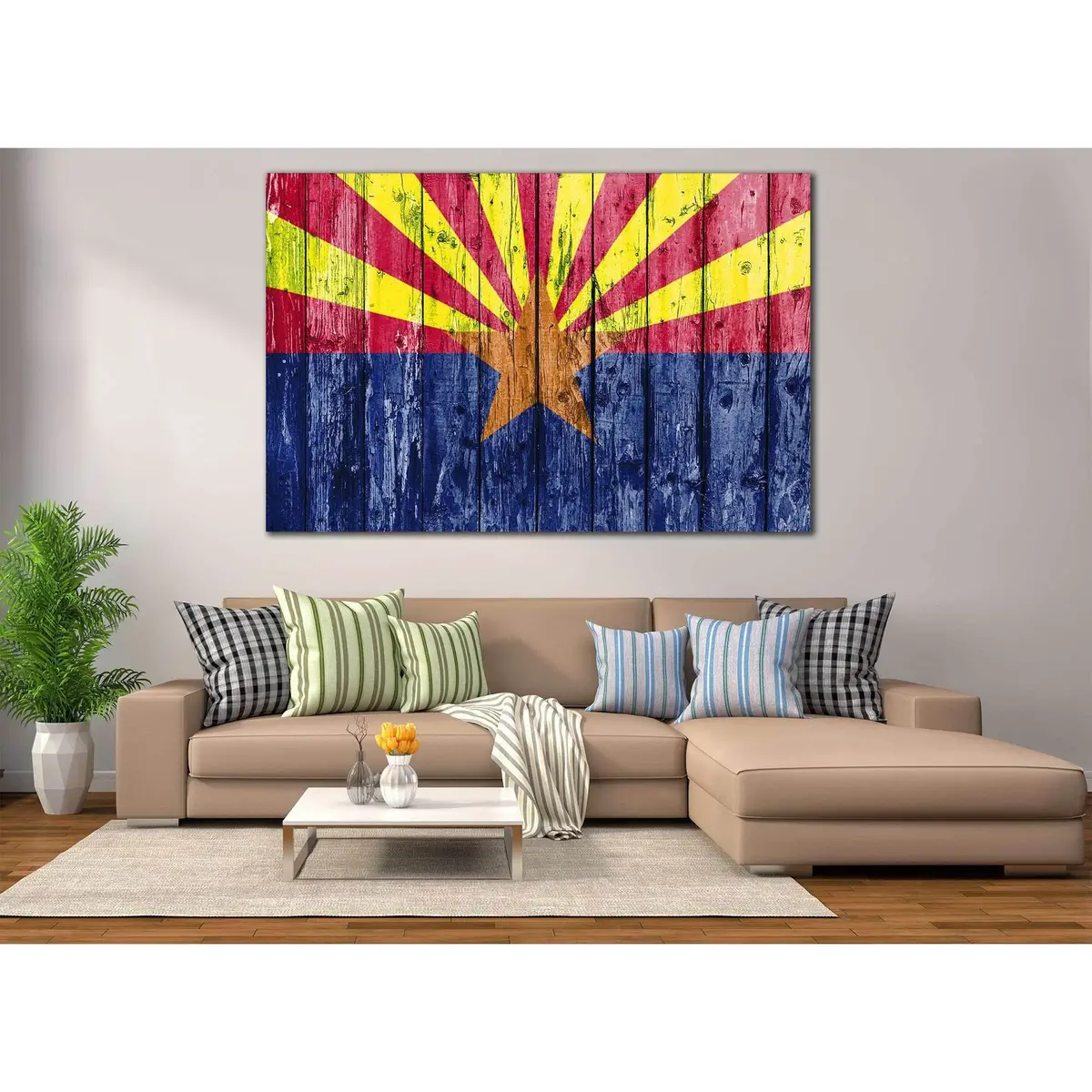 Flag Of Arizona №834 Ready To Hang Canvas Print 1