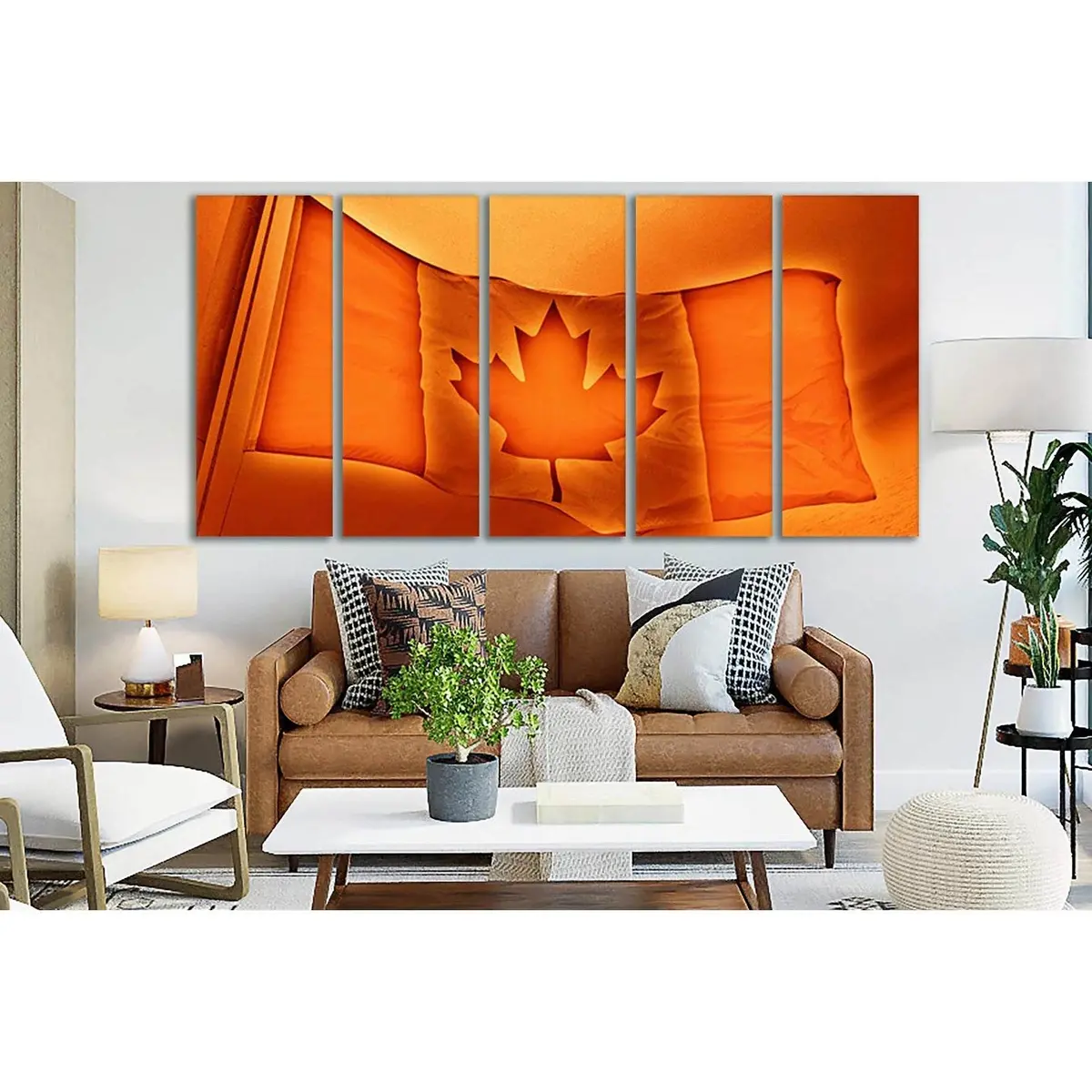 SL1149 Canada Flag Canvas Wall Art – Ready-to-Hang Decor - Image 3