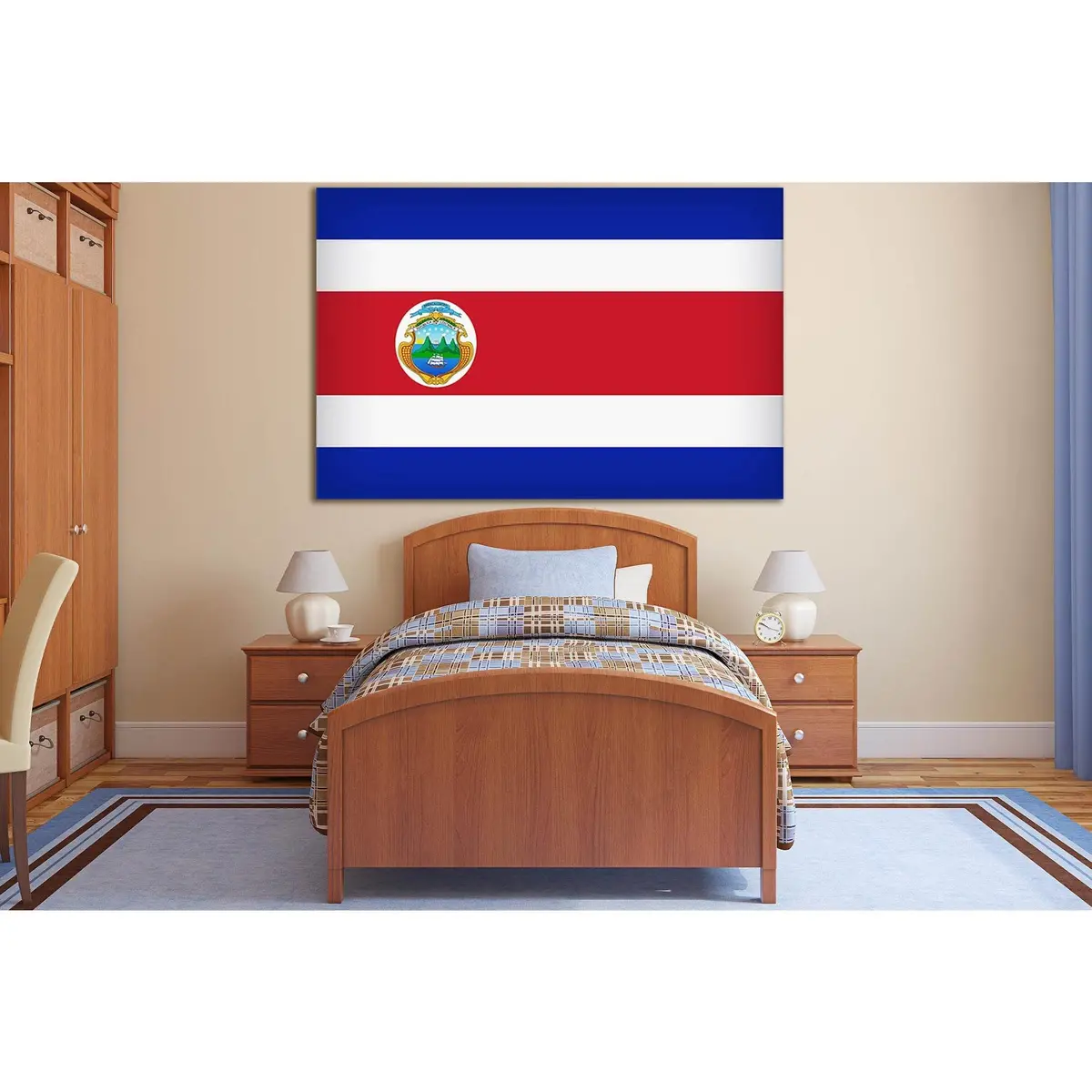 Flag Of Costa Rica №Sl1206 Ready To Hang Canvas Print 2
