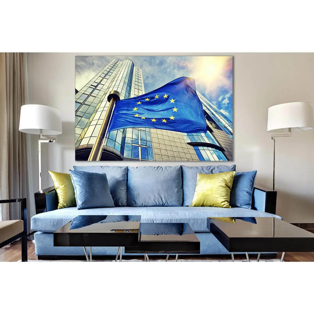 Flag Of European Union №Sl1181 Ready To Hang Canvas Print 1