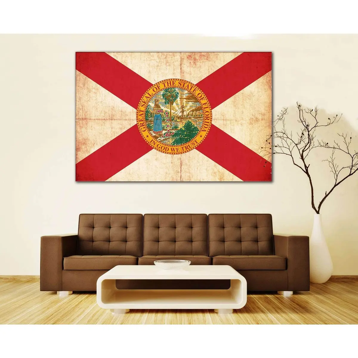 Flag Of Florida №836 Ready To Hang Canvas Print 3