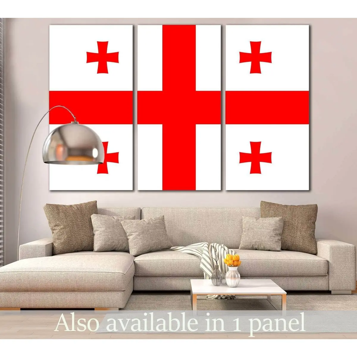 Premium Georgia Flag Canvas Art Print №822 – Ready-to-Hang Wall Decor