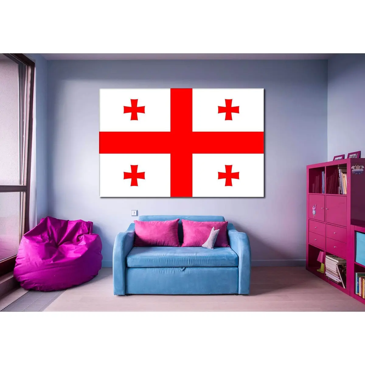 Flag Of Georgia №822 Ready To Hang Canvas Print 2