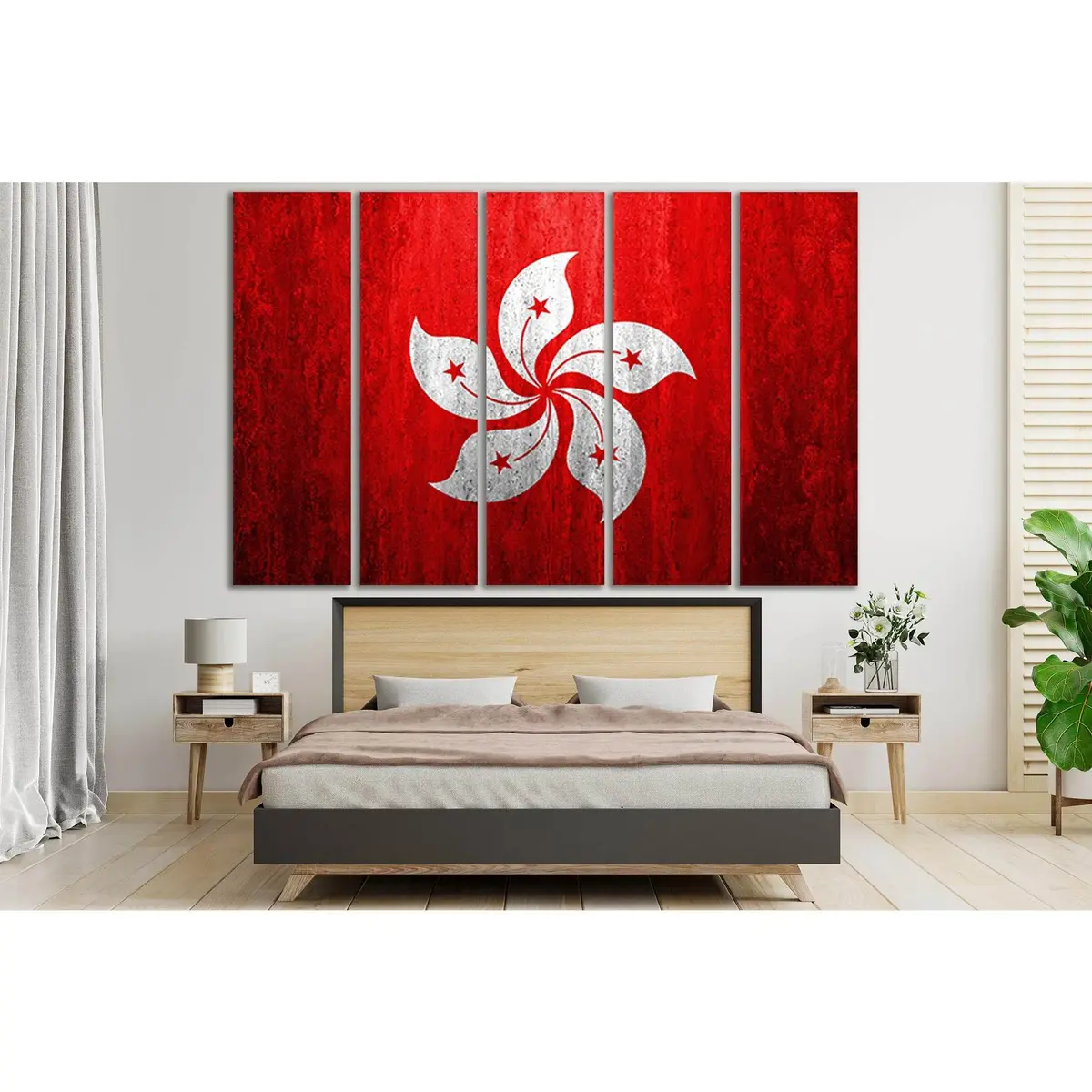 Premium Hong Kong Flag Canvas Art – SL1156, Ready-to-Hang Wall Decor - Image 3