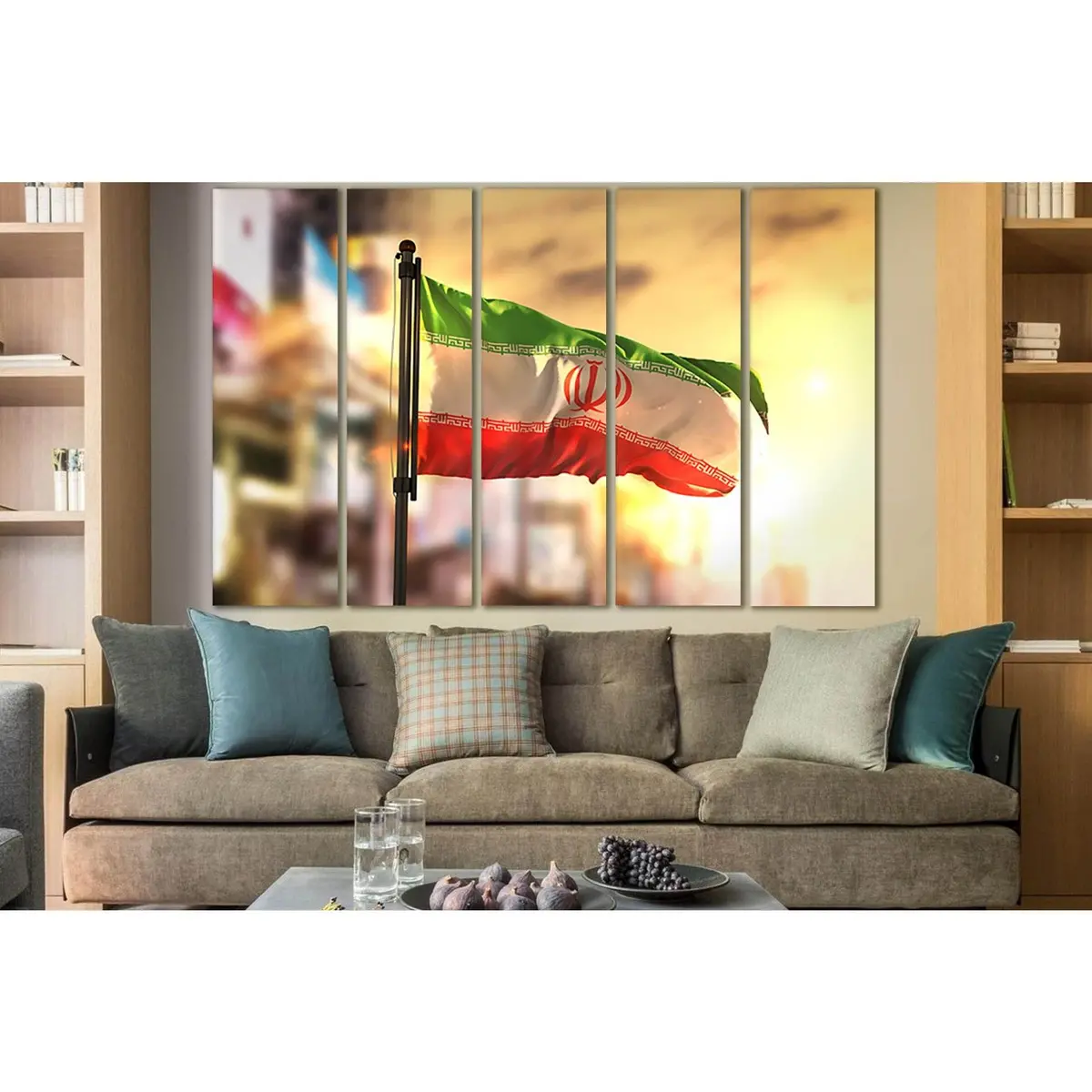 Premium Iran Flag Canvas Art Print №SL1154 – Ready-to-Hang Wall Decor