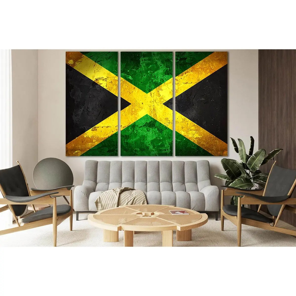 Flag Of Jamaica №Sl1163 Ready To Hang Canvas Print 5