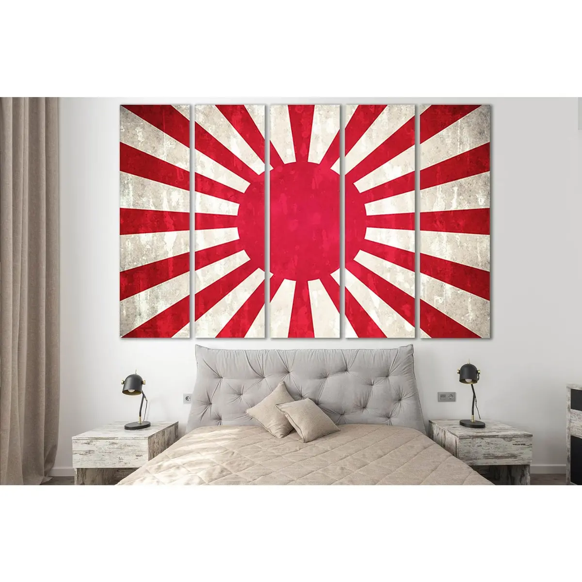 Japanese Flag Canvas Art Print №SL1212 – Premium Ready-to-Hang Wall Decor - Image 3