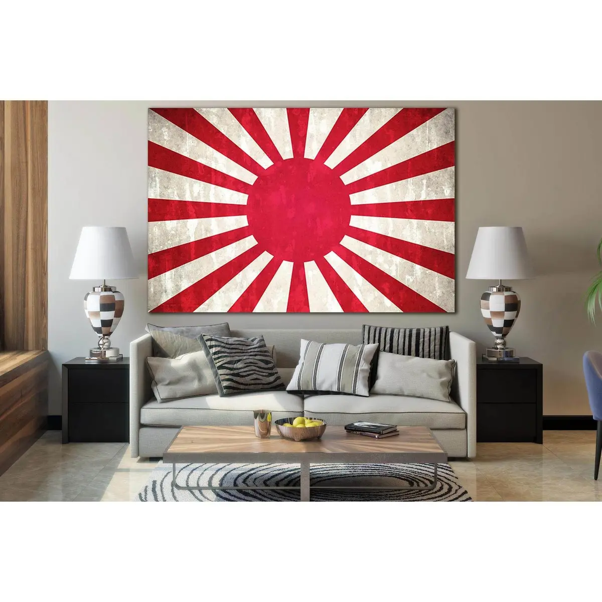Flag Of Japan №Sl1212 Ready To Hang Canvas Print 1