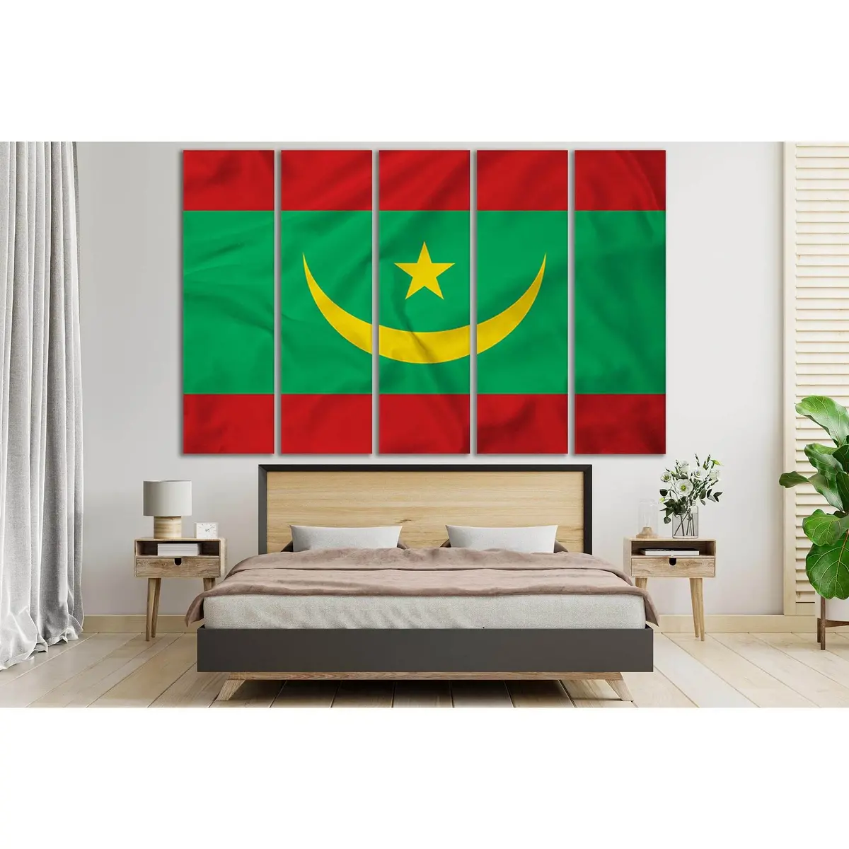 Premium Mauritania National Flag Canvas Wall Art №SL1187 – Ready to Hang - Image 3