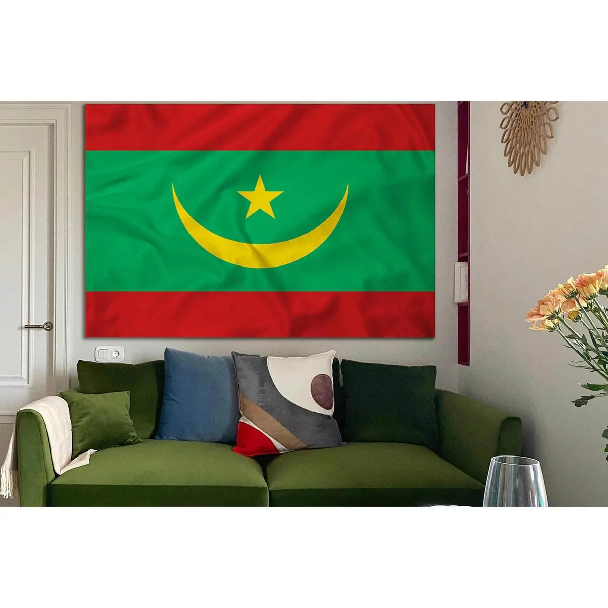 Flag Of Mauritania №Sl1187 Ready To Hang Canvas Print 1