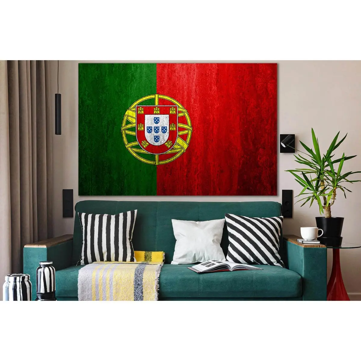 Flag Of Portugal №Sl1159 Ready To Hang Canvas Print 2