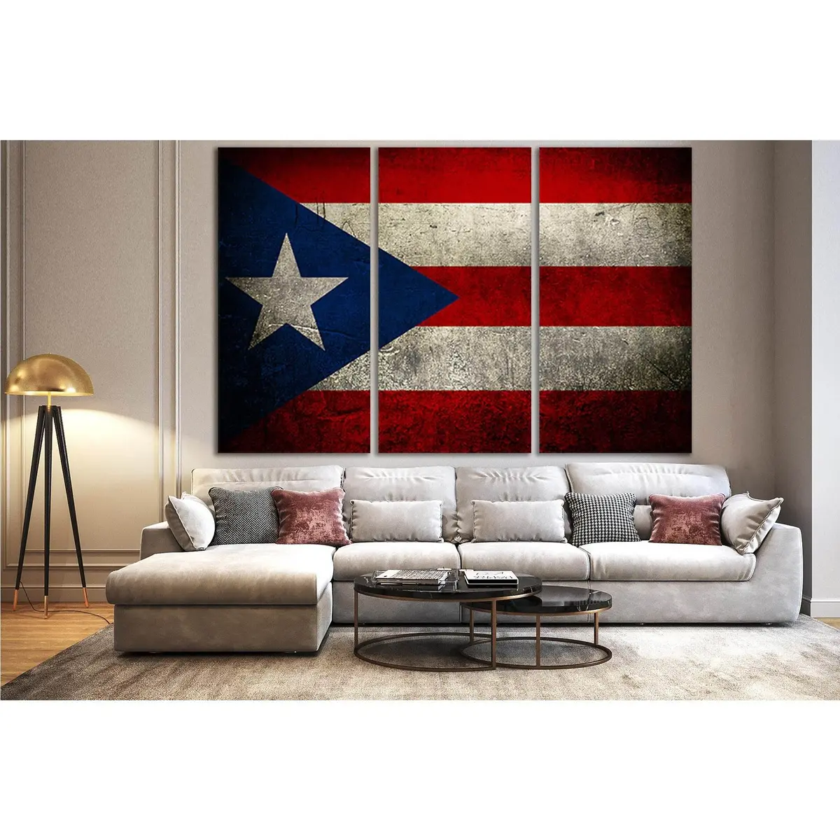 Flag Of Puerto Rico №Sl1161 Ready To Hang Canvas Print 5