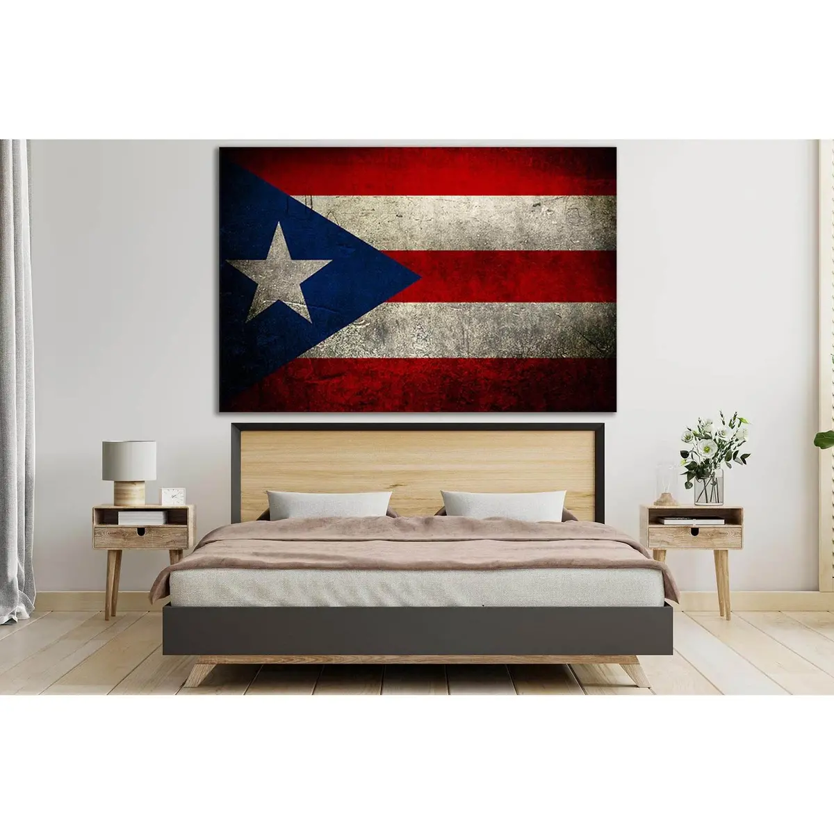 Flag Of Puerto Rico №Sl1161 Ready To Hang Canvas Print 1