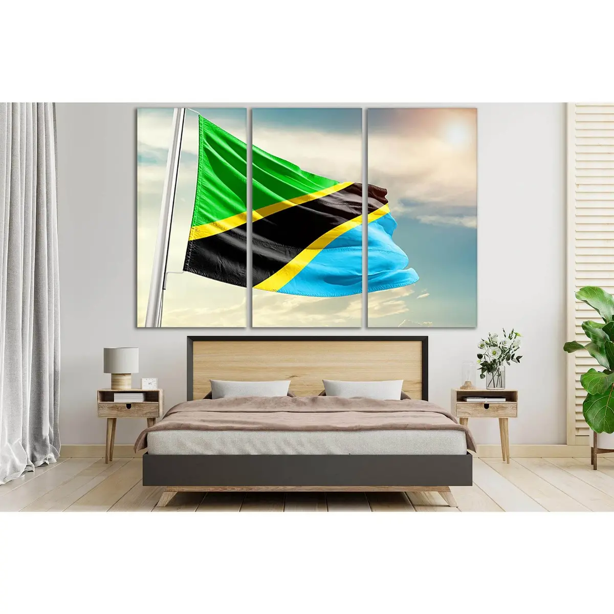 Flag Of Tanzania In Blue Sky №Sl1193 Ready To Hang Canvas Print 5