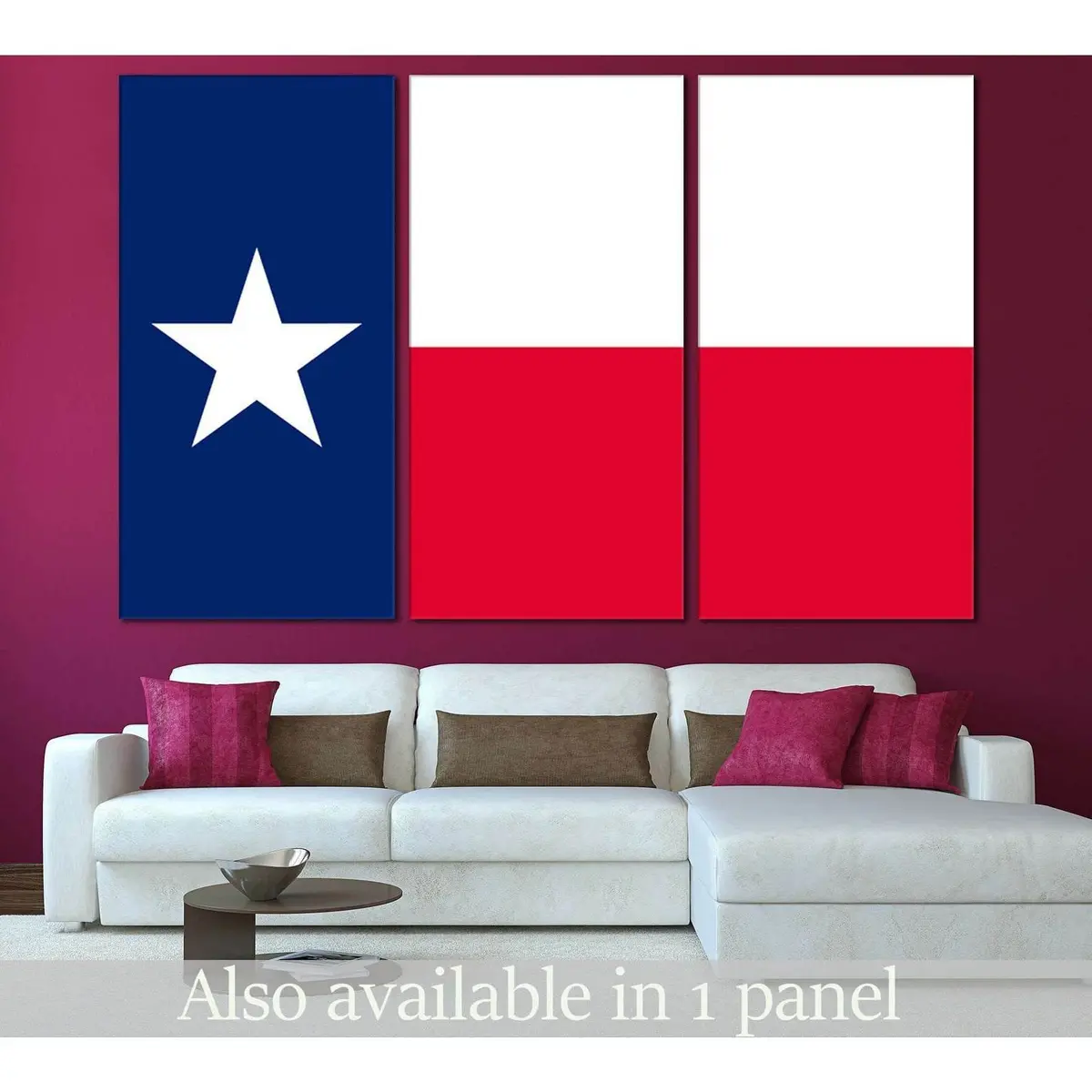 Flag Of Texas №824 Ready To Hang Canvas Print 1