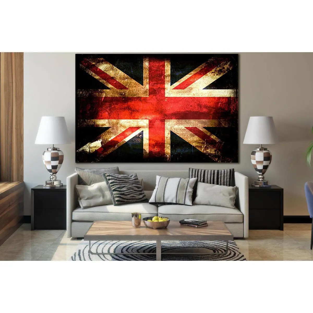 Flag Of Uk №Sl1175 Ready To Hang Canvas Print 1