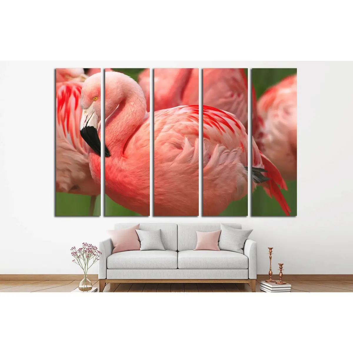 Flamingo Close-Up #2799 Canvas Wall Art Print – Ready to Hang - Image 3