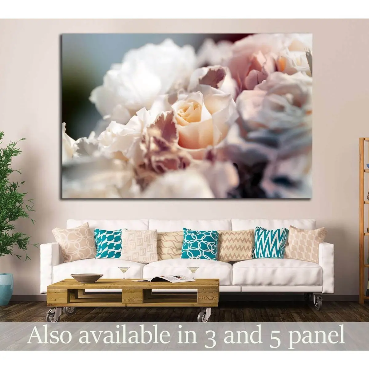 Flower Background №1086 Ready To Hang Canvas Print 1