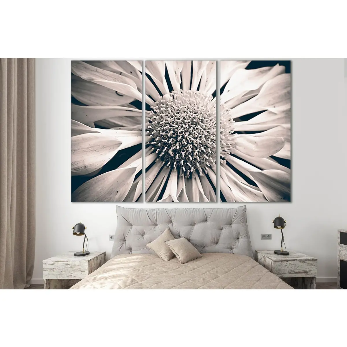 Flower Close Up Black And White №Sl725 Ready To Hang Canvas Print 5