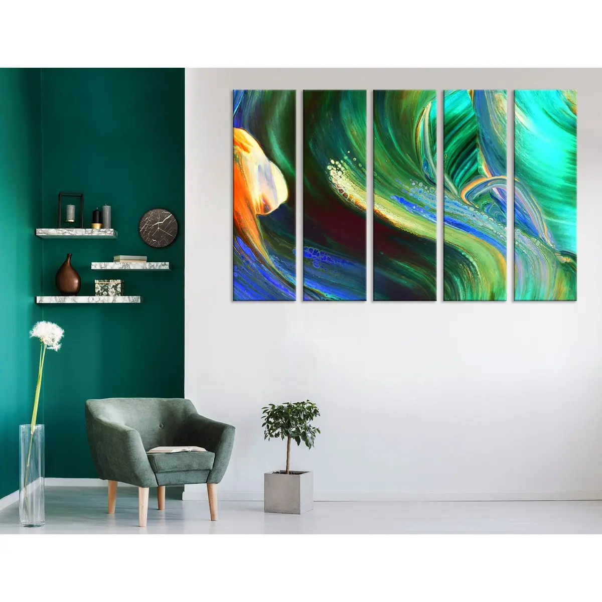 Abstract Flower Petal Canvas Art №04307 – Pre-Stretched, Ready-to-Hang Wall Decor