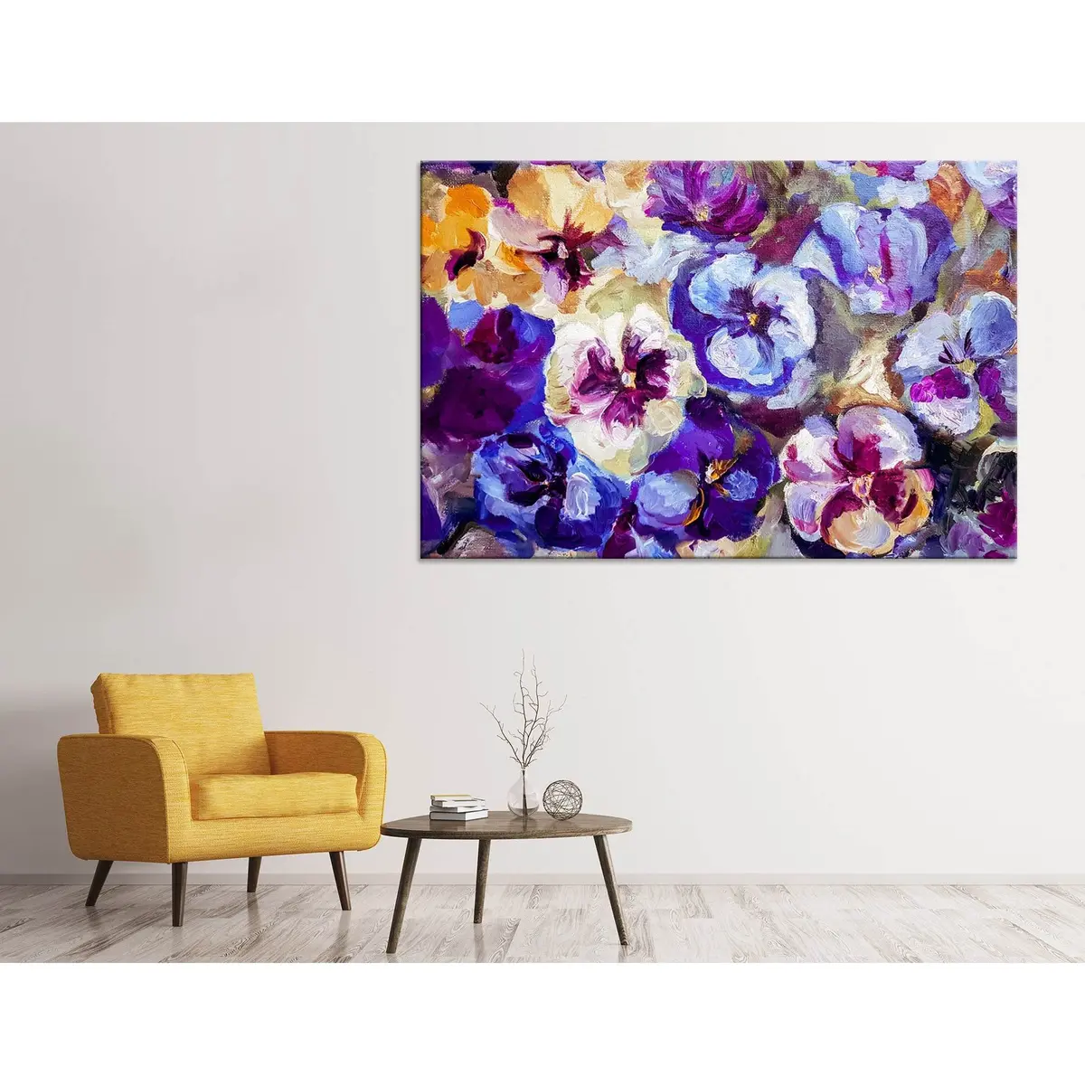 Flowers Abstract №04255 Ready To Hang Canvas Print 3