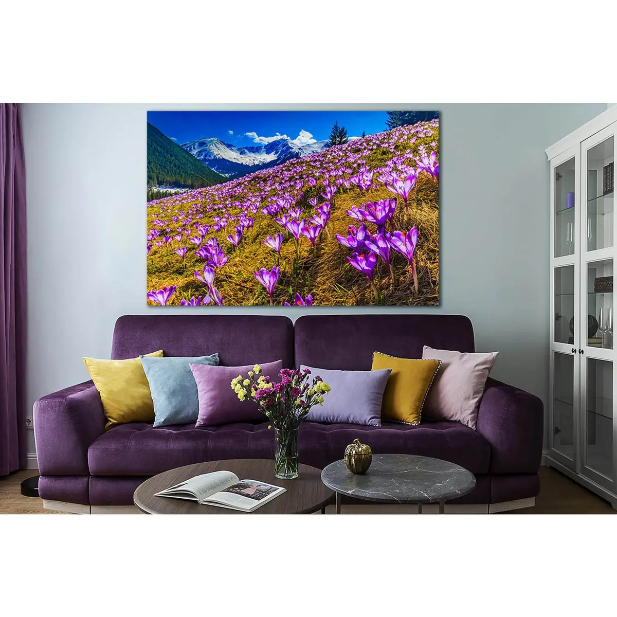 Flowers On The Alps Mountains Slopes №Sl1598 Ready To Hang Canvas Print 1