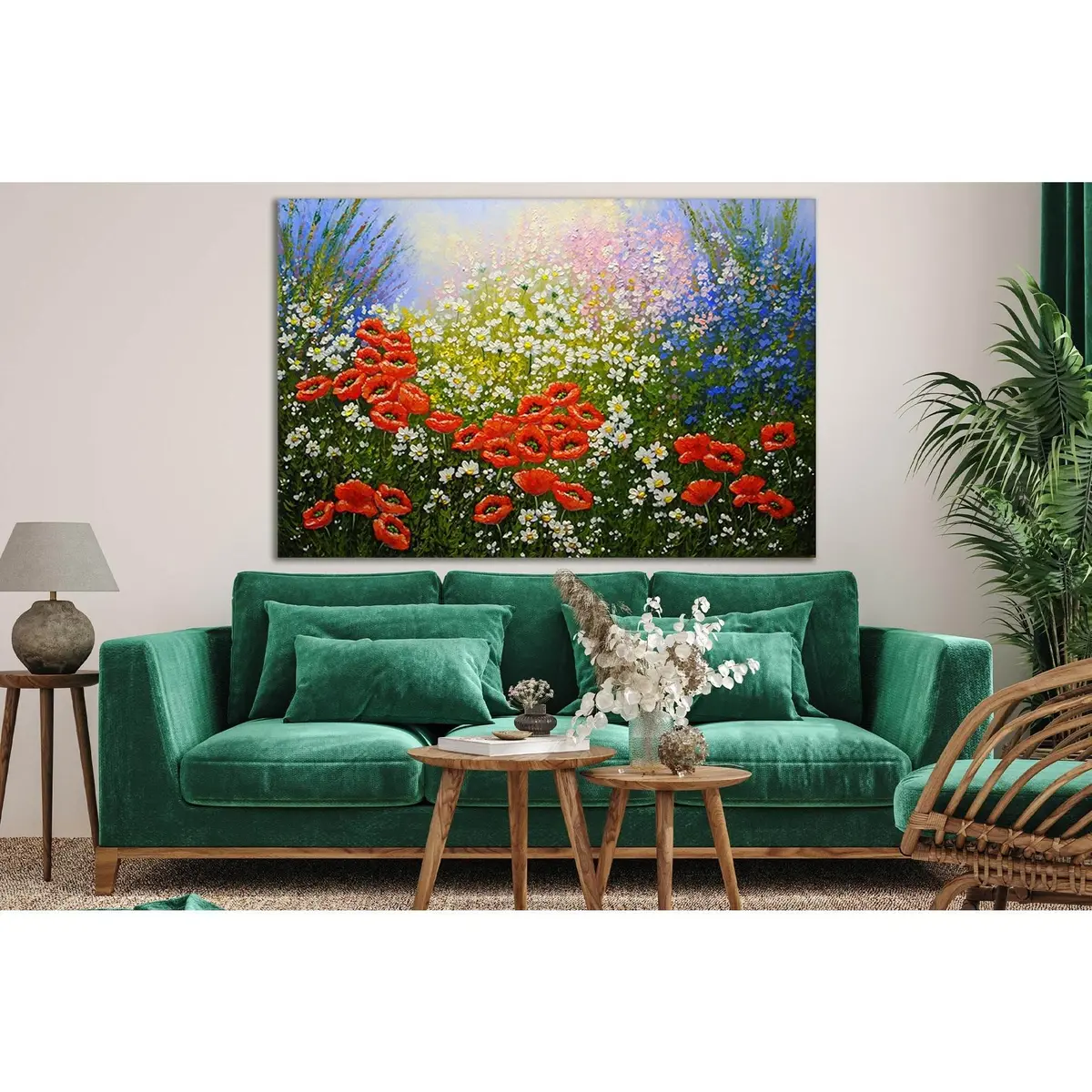 Flowers Poppies Oil Paintings №Sl603 Ready To Hang Canvas Print 1