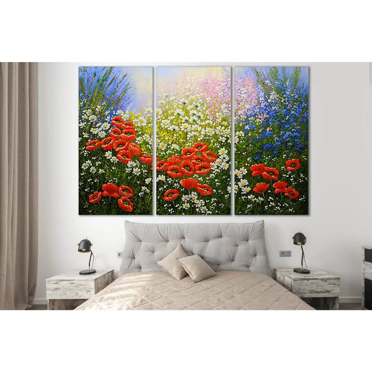 Flowers Poppies Oil Paintings №Sl603 Ready To Hang Canvas Print 5