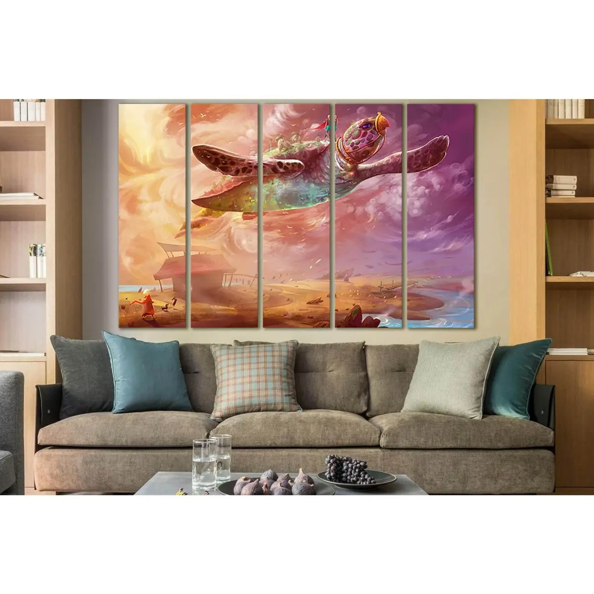 Flying Turtle #SL1283 Premium Canvas Wall Art — Ready to Hang - Image 3