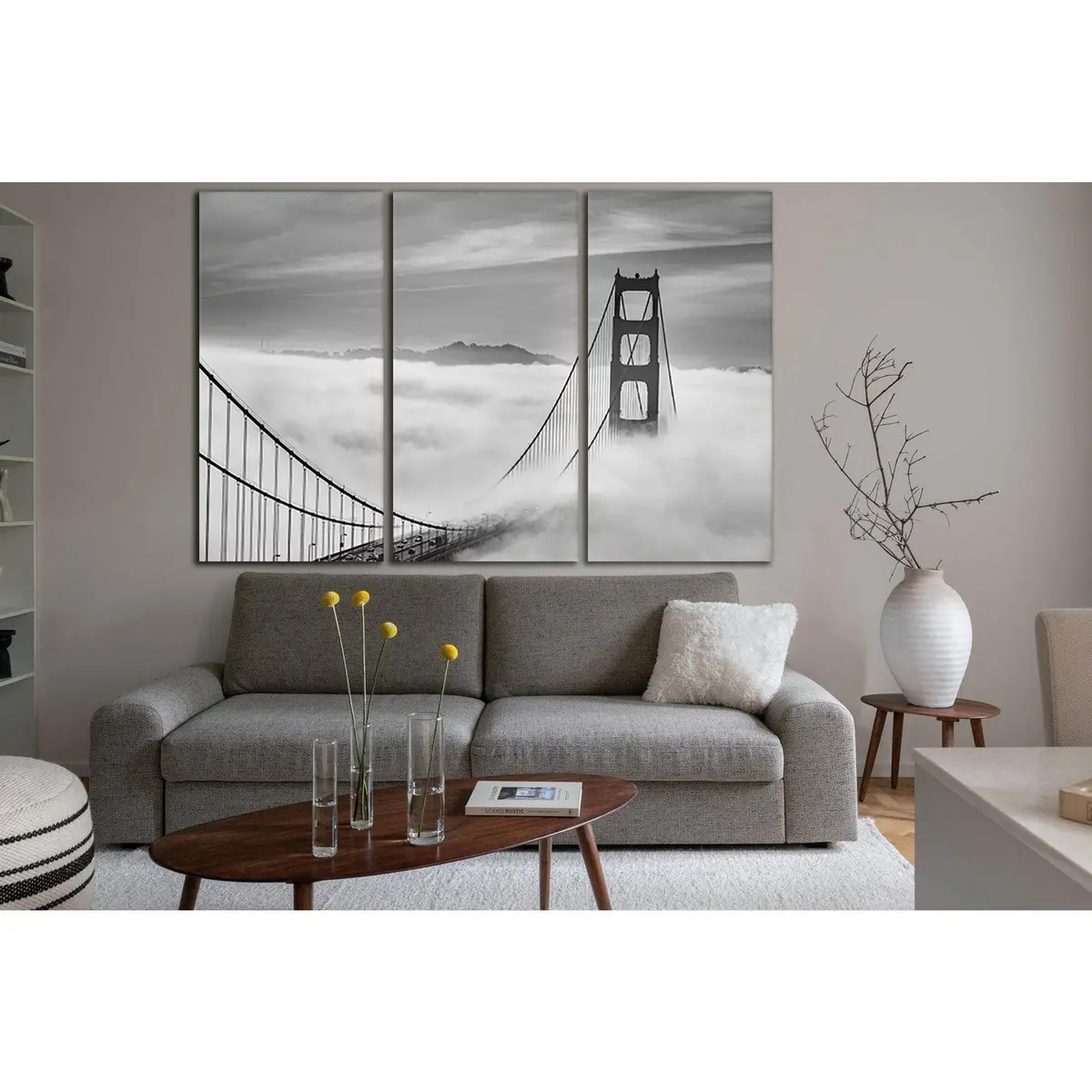 Fog Covering The Golden Gate Bridge №Sl1141 Ready To Hang Canvas Print 5