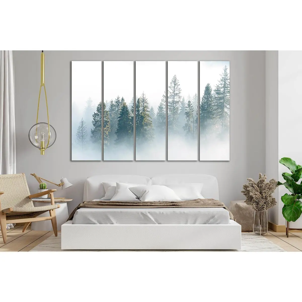 Misty Spruce Forest Canvas Art №SL32 – Premium Ready-to-Hang Wall Decor - Image 3