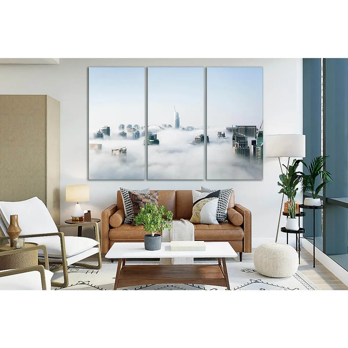 Foggy Morning View Of Cityscape №Sl325 Ready To Hang Canvas Print 5