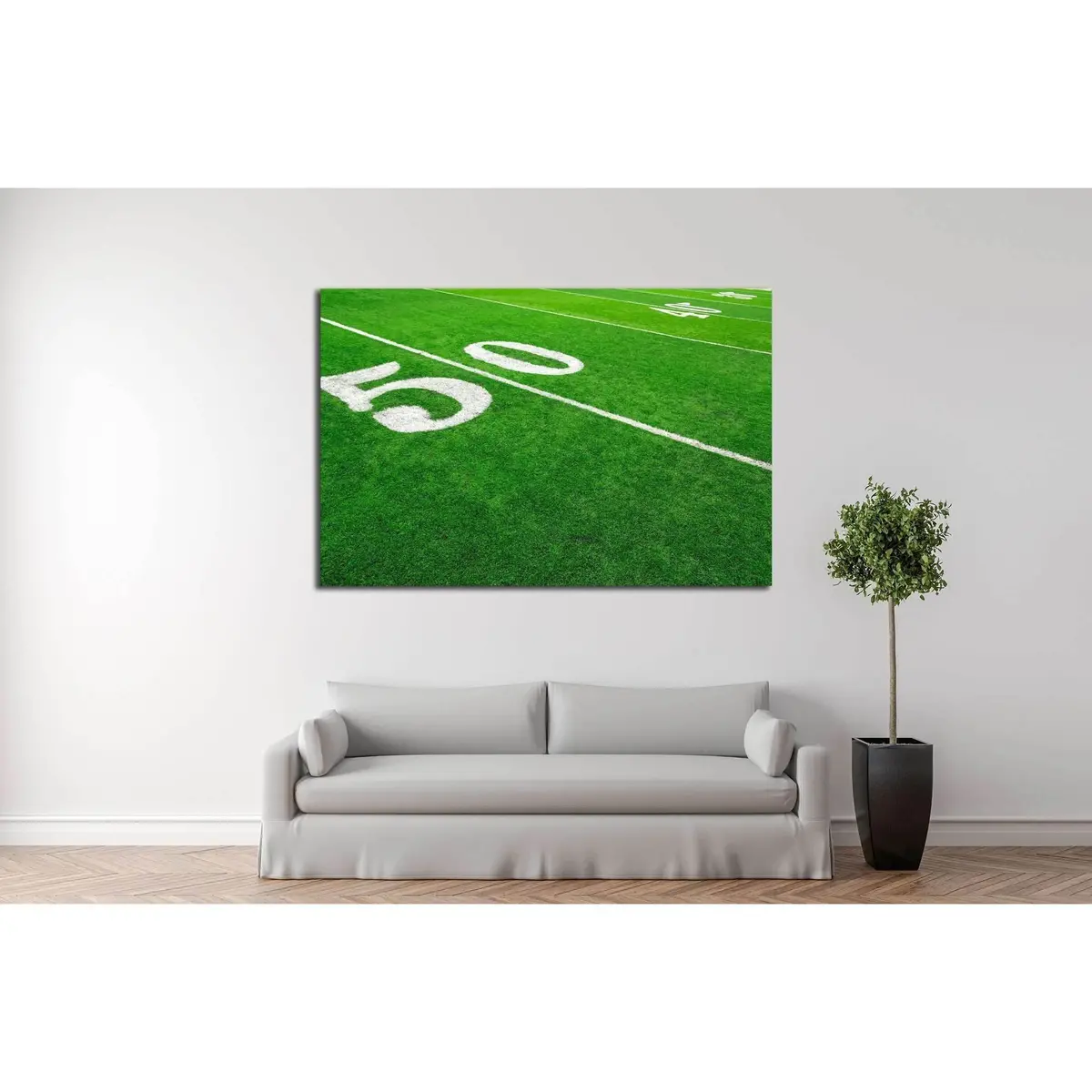 Football Field №2129 Ready To Hang Canvas Print 3