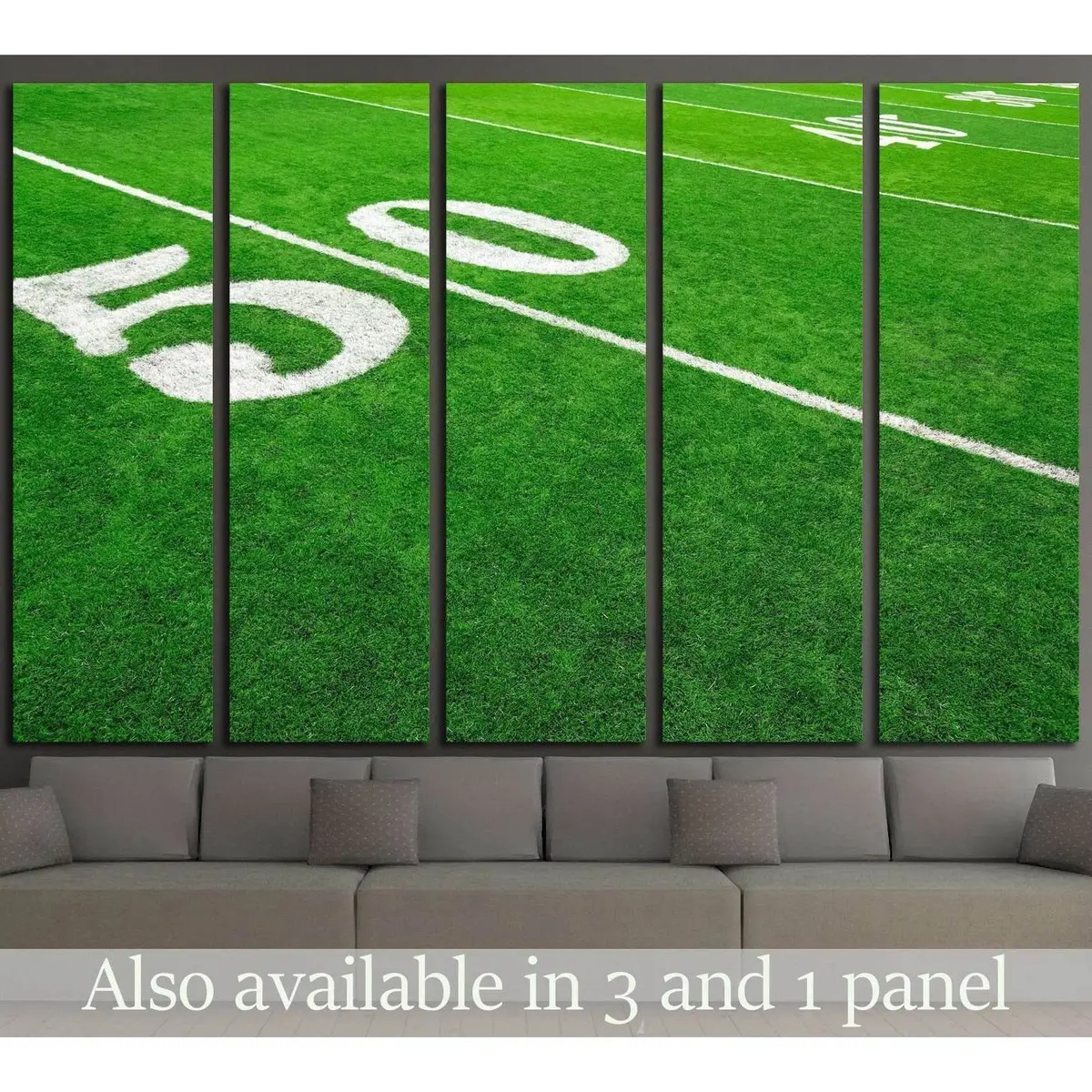 Football Field #2129 Premium Ready-to-Hang Canvas Art