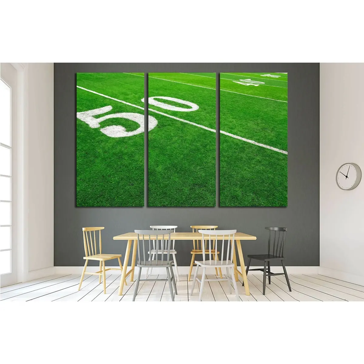 Football Field №2129 Ready To Hang Canvas Print 5