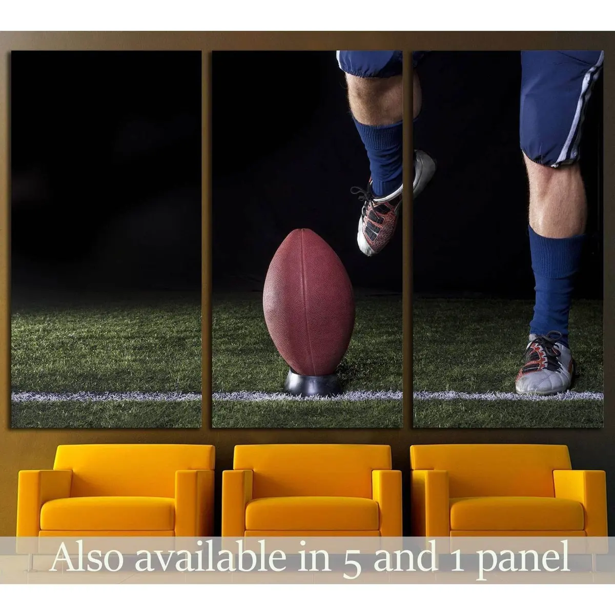Football Kickoff Closeup №2118 Ready To Hang Canvas Print 5